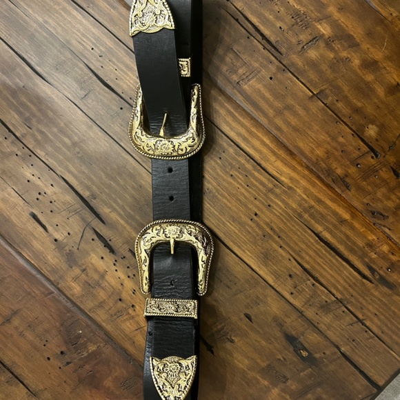 B-Low the Belt Black and Gold Women's Belt - Picture 2 of 7